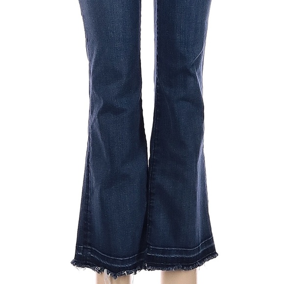 Anthropologie 3x1 Mid Rise Cargo pocket Cropped kick boot Jeans Size 26 - Picture 4 of 11